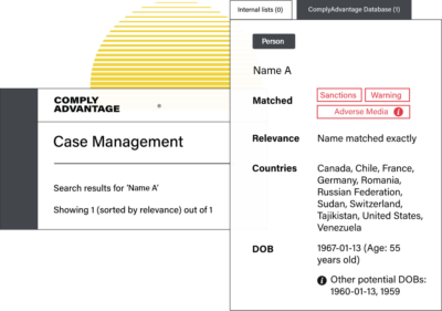 Adverse Media Screening UI